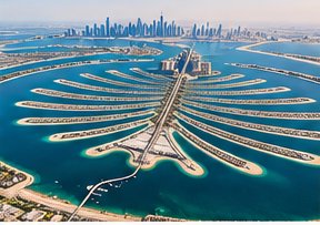 Vue aérienne de Palm Jumeirah